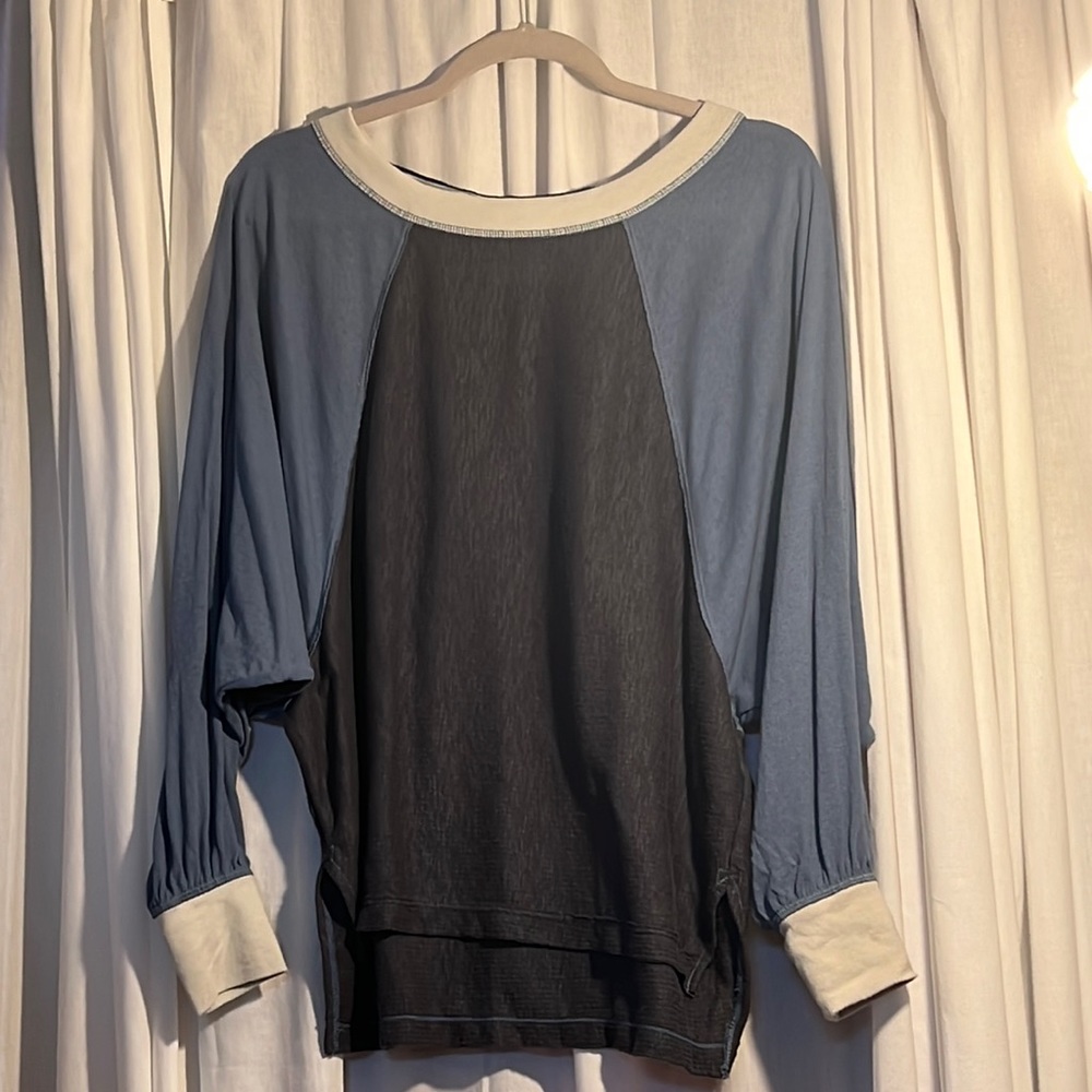 Free People retro baseball shirt-dolman/raglan sleeves